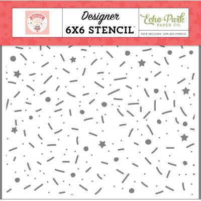 Echo Park Birthday Girl Stencil - Birthday Sprinkles